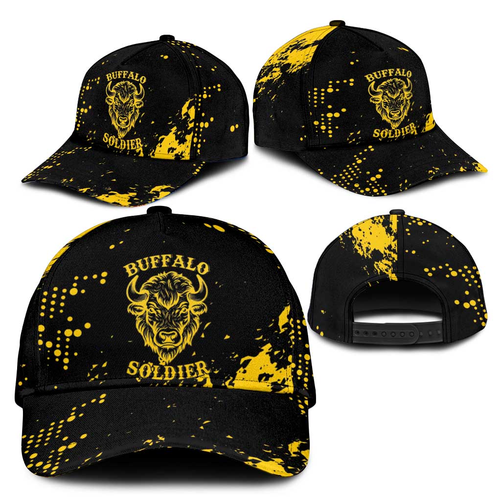 Personalized African-American Heroes Classic Cap Bison Buffalo Soldiers - Black Grunge Style - African Pride