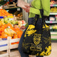 Personalized African-American Heroes Grocery Bag Bison Buffalo Soldiers - Black Grunge Style - African Pride