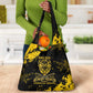 Personalized African-American Heroes Grocery Bag Bison Buffalo Soldiers - Black Grunge Style - African Pride