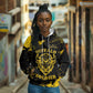 Personalized African-American Heroes Hoodie Bison Buffalo Soldiers - Black Grunge Style - African Pride