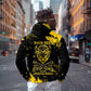 Personalized African-American Heroes Hoodie Bison Buffalo Soldiers - Black Grunge Style - African Pride