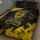 Personalized African-American Heroes Quilt Bed Set Bison Buffalo Soldiers - Black Grunge Style - African Pride