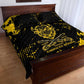 Personalized African-American Heroes Quilt Bed Set Bison Buffalo Soldiers - Black Grunge Style - African Pride