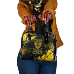 Personalized African-American Heroes Shoulder Handbag Bison Buffalo Soldiers - Black Grunge Style - African Pride