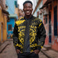 Personalized African-American Heroes Sleeve Zip Bomber Jacket Bison Buffalo Soldiers - Black Grunge Style - African Pride