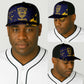 Personalized African-American Heroes Baseball Net Cap Bison Buffalo Soldiers - Blue Grunge Style - African Pride