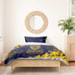 Personalized African-American Heroes Bedding Set Bison Buffalo Soldiers - Blue Grunge Style - African Pride