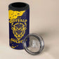 Personalized African-American Heroes 4 in 1 Can Cooler Tumbler Bison Buffalo Soldiers - Blue Grunge Style - African Pride