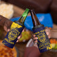 Personalized African-American Heroes 4 in 1 Can Cooler Tumbler Bison Buffalo Soldiers - Blue Grunge Style - African Pride