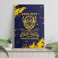 Personalized African-American Heroes Canvas Wall Art Bison Buffalo Soldiers - Blue Grunge Style - African Pride