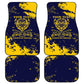 Personalized African-American Heroes Car Mats Bison Buffalo Soldiers - Blue Grunge Style - African Pride