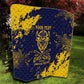 Personalized African-American Heroes Quilt Bison Buffalo Soldiers - Blue Grunge Style - African Pride