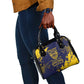 Personalized African-American Heroes Shoulder Handbag Bison Buffalo Soldiers - Blue Grunge Style - African Pride
