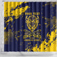 Personalized African-American Heroes Shower Curtain Bison Buffalo Soldiers - Blue Grunge Style - African Pride