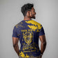Personalized African-American Heroes T shirt Bison Buffalo Soldiers - Blue Grunge Style - African Pride