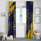 Personalized African-American Heroes Window Curtain Bison Buffalo Soldiers - Blue Grunge Style - African Pride