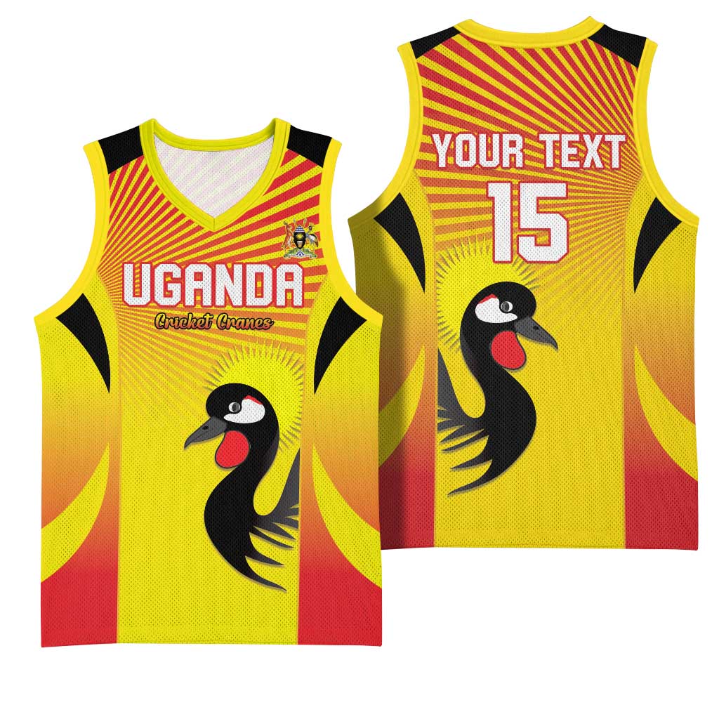 Custom Uganda Cricket Basketball Jersey Go Champions LT15