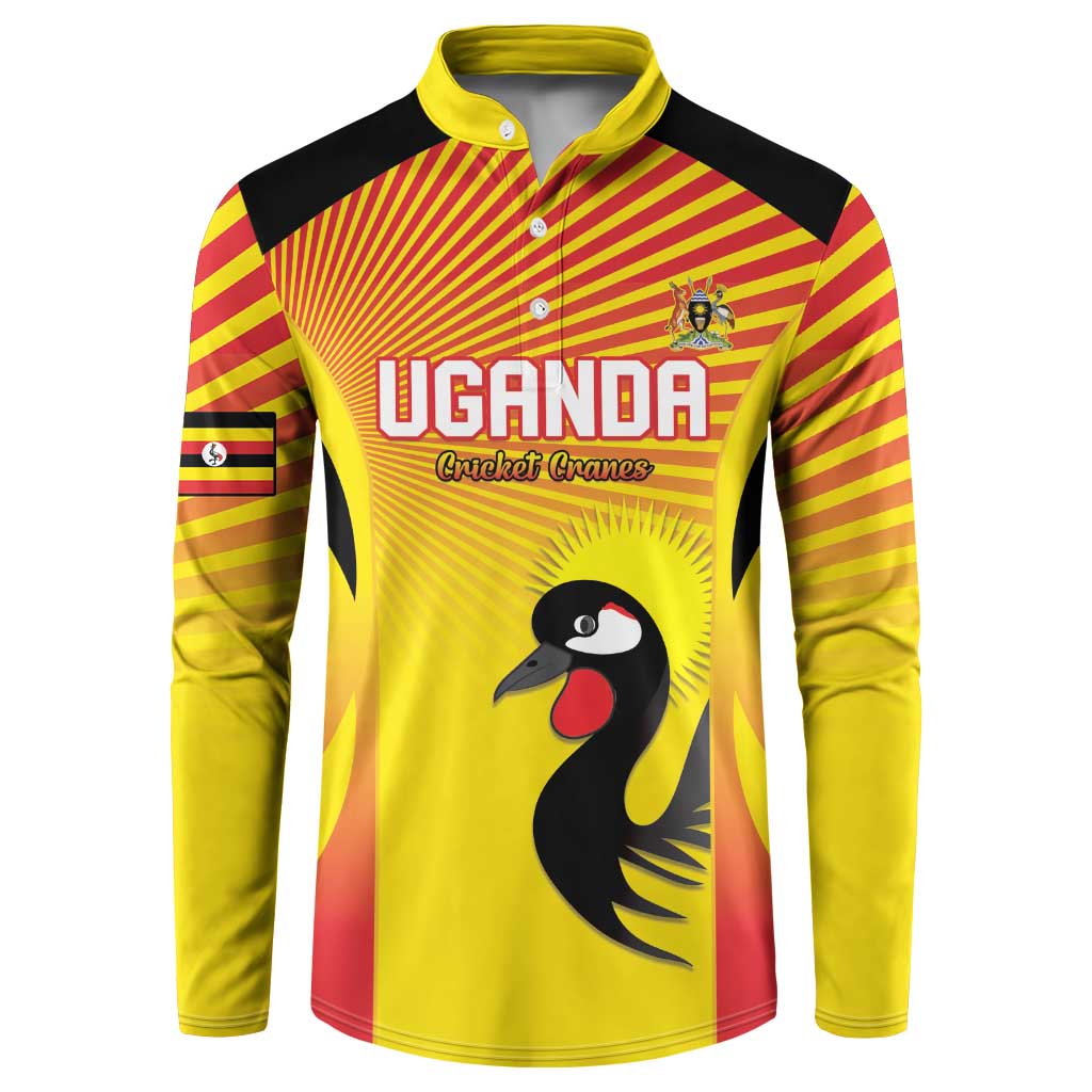 Custom Uganda Cricket Button Sweatshirt Go Cricket Cranes Go