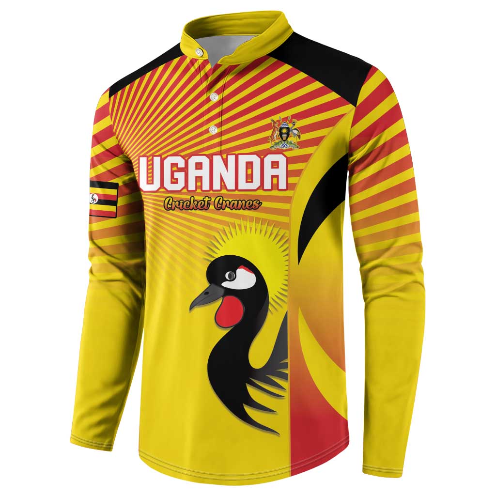 Custom Uganda Cricket Button Sweatshirt Go Cricket Cranes Go