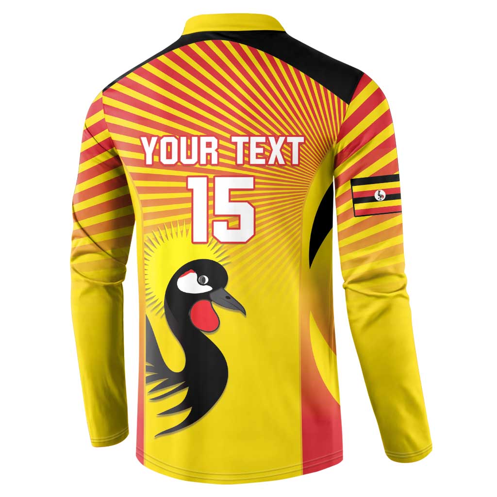 Custom Uganda Cricket Button Sweatshirt Go Cricket Cranes Go