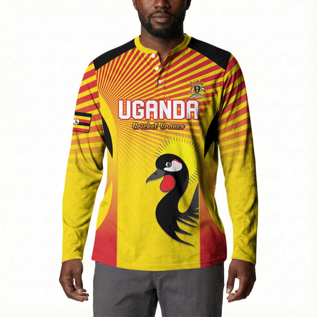 Custom Uganda Cricket Button Sweatshirt Go Cricket Cranes Go