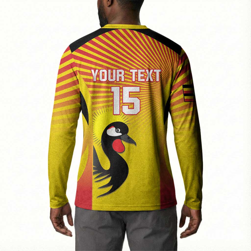Custom Uganda Cricket Button Sweatshirt Go Cricket Cranes Go