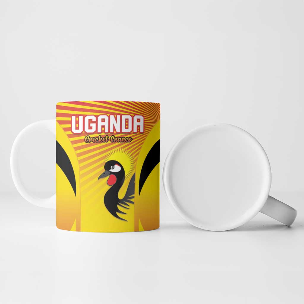Custom Uganda Cricket Ceramic Mug Go Cricket Cranes Go