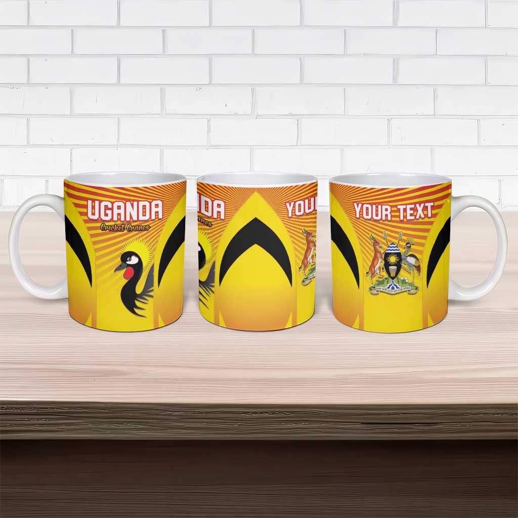 Custom Uganda Cricket Ceramic Mug Go Cricket Cranes Go