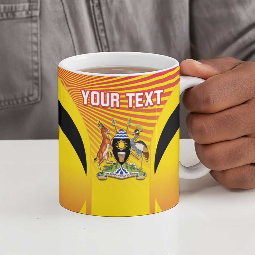 Custom Uganda Cricket Ceramic Mug Go Cricket Cranes Go