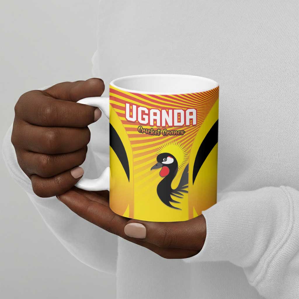 Custom Uganda Cricket Ceramic Mug Go Cricket Cranes Go