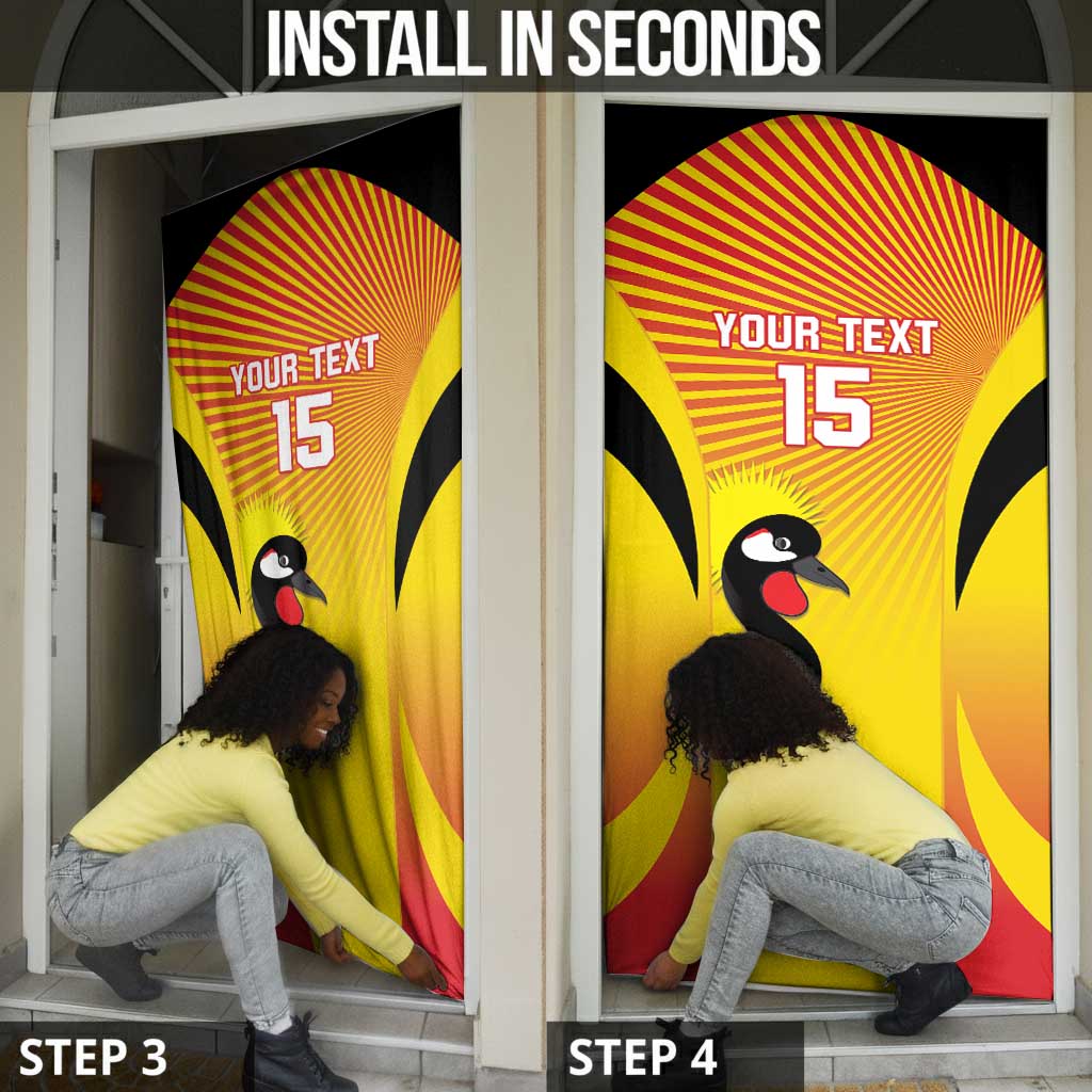 Custom Uganda Cricket Door Cover Go Cricket Cranes Go