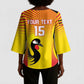 Custom Uganda Cricket Kimono Sleeve Blouse Go Cricket Cranes Go