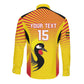 Custom Uganda Cricket Long Sleeve Button Shirt Go Champions - African Pride