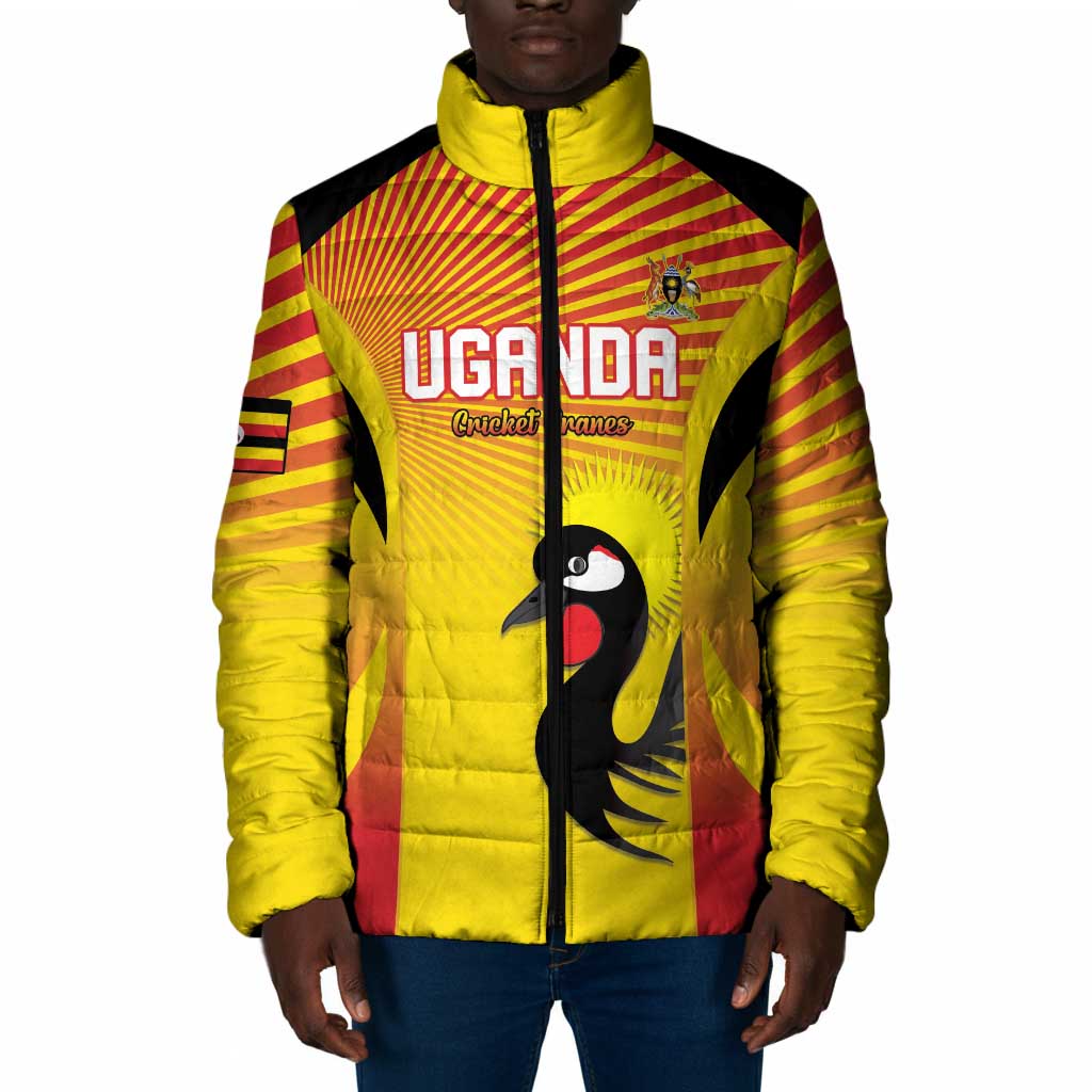 Custom Uganda Cricket Padded Jacket Go Cricket Cranes Go