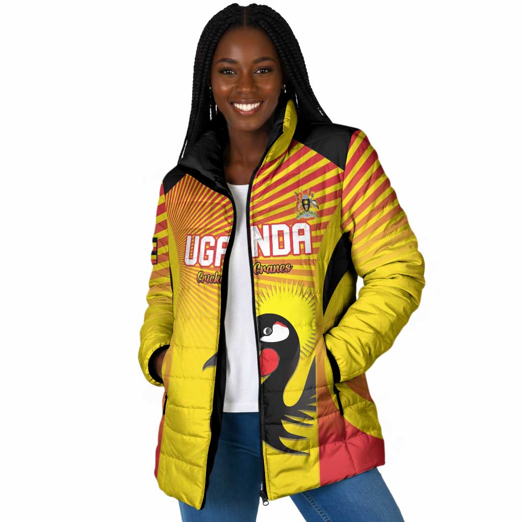 Custom Uganda Cricket Padded Jacket Go Cricket Cranes Go