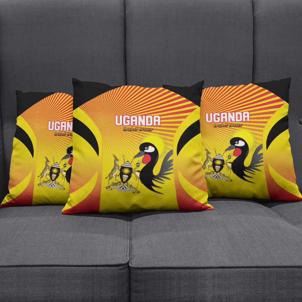 Uganda Cricket Pillow Cover Go Cricket Cranes Go