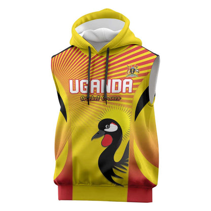 Custom Uganda Cricket Sleeveless Hoodie Go Champions - African Pride
