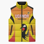 Custom Uganda Cricket Sleeveless Puffer Jacket Go Cricket Cranes Go