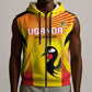 Custom Uganda Cricket Sleeveless Zip Hoodie Go Champions - African Pride