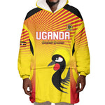 Custom Uganda Cricket Wearable Blanket Hoodie Go Champions - African Pride
