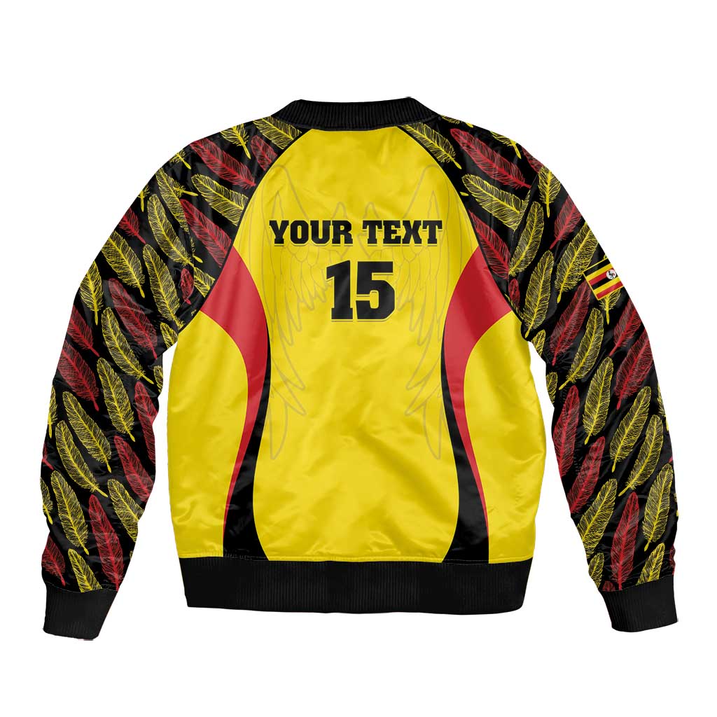 Custom Uganda Cricket Bomber Jacket Come On Cricket Cranes - African Pride