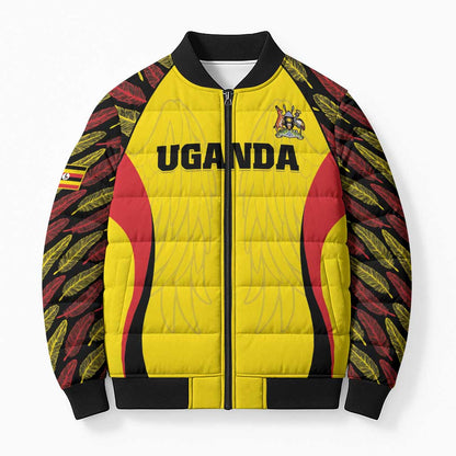 Custom Uganda Cricket Bomber Puffer Jacket Go Cricket Cranes