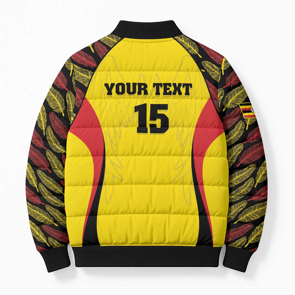 Custom Uganda Cricket Bomber Puffer Jacket Go Cricket Cranes