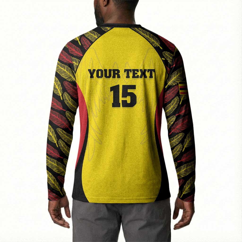 Custom Uganda Cricket Button Sweatshirt Go Cricket Cranes