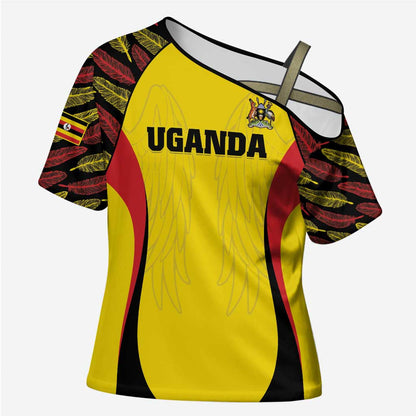Custom Uganda Cricket Cross Shoulder Shirt Go Cricket Cranes