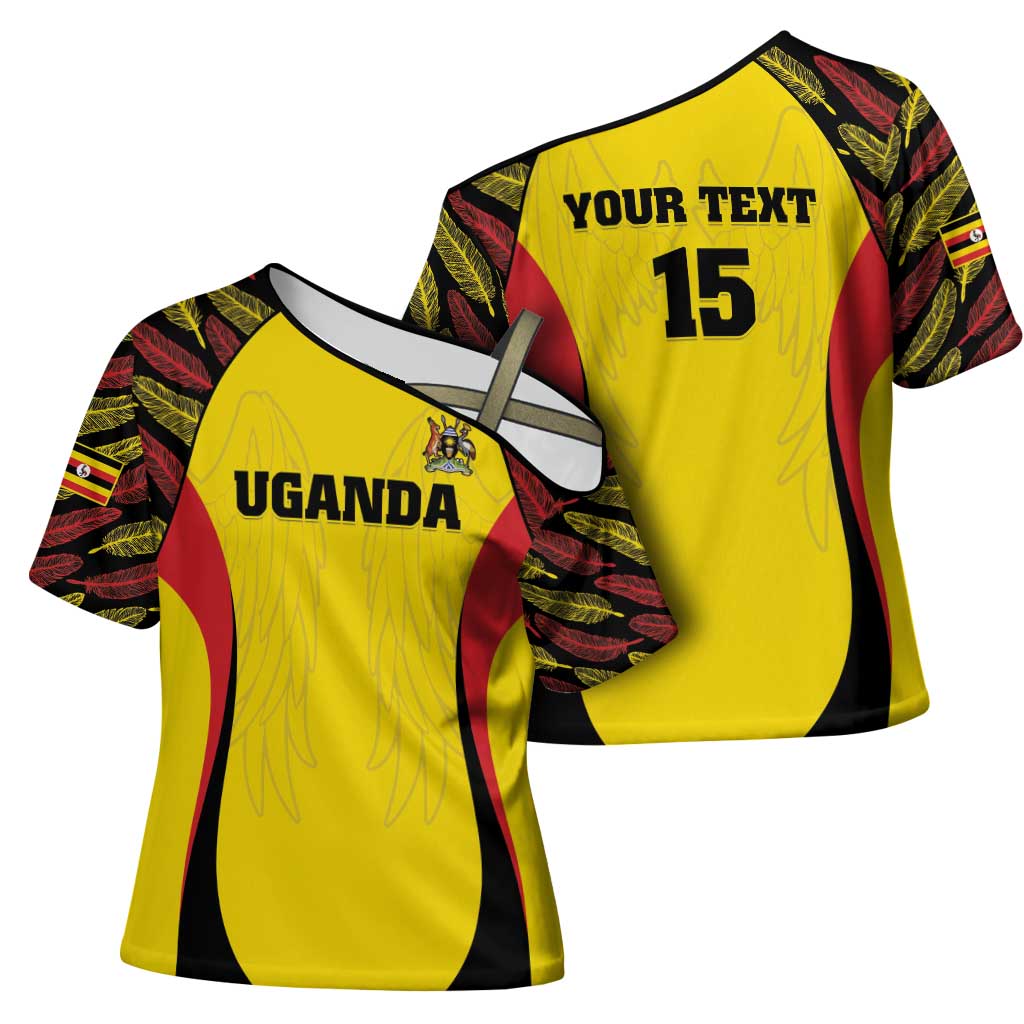 Custom Uganda Cricket Cross Shoulder Shirt Go Cricket Cranes
