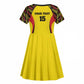 Custom Uganda Cricket Kid Short Sleeve Dress Come On Cricket Cranes - African Pride