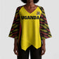 Custom Uganda Cricket Kimono Sleeve Blouse Go Cricket Cranes