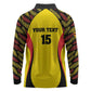 Custom Uganda Cricket Long Sleeve Polo Shirt Come On Cricket Cranes - African Pride