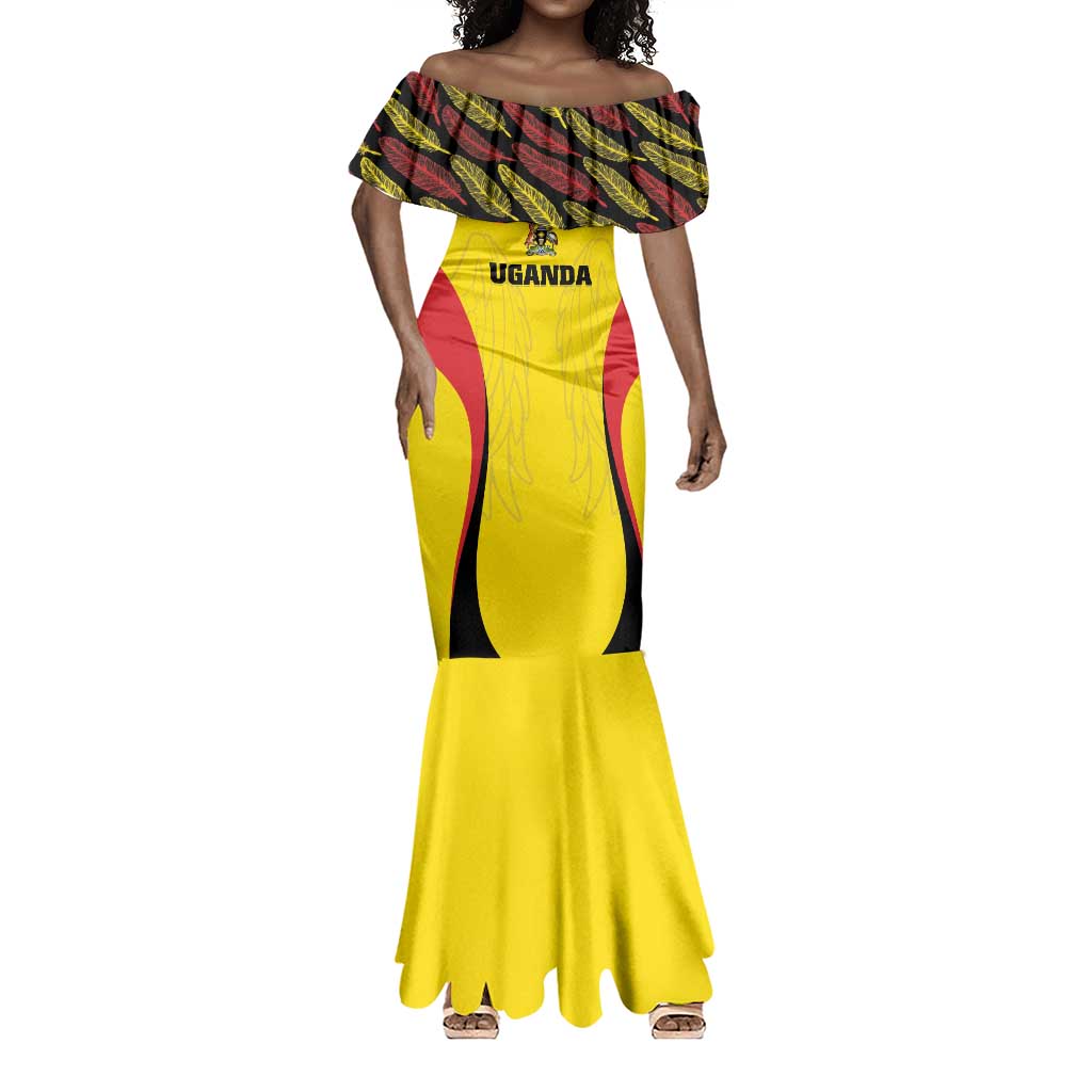 Custom Uganda Cricket Mermaid Dress Come On Cricket Cranes - African Pride